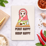 Fridge Magnet Kulkas Rectangle Quetos "Perut Happy Hidup Happy" size 54 x 78 cm Fridge Magnet Kulkas Rectangle Quetos "Perut Happy Hidup Happy" size 54 x 78 cm